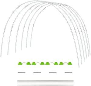 Senwow Garden Greenhouse Hoops, Garden Hoops for Raised Beds, Rust-Free Support Hoops Frame for Garden Fabric, DIY Plant Support Garden Stakes, 25PCS