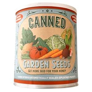 Mountain Valley Seed Company Vegetable Garden Can 50,000+ Seeds 16 Varieties for Long Term Storage, Emergency Supply, Survival Include Tomato, Pepper, Squash, Cucumber, Lettuce, Carrot, & More