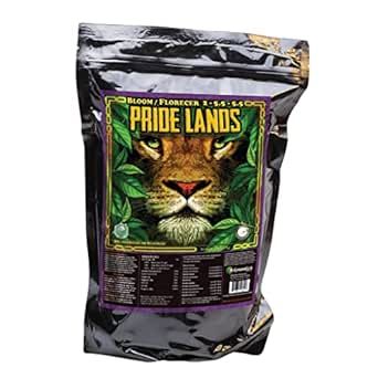 Pride Lands Premium Organic Bloom Fertilizer with NO Fillers, Bigger Buds and Flowers, Brighter Plants with Our Complete Bloom Nutrients, Recharge Soil and Boost Growth with Optimal Blend of NPK, 5 lb