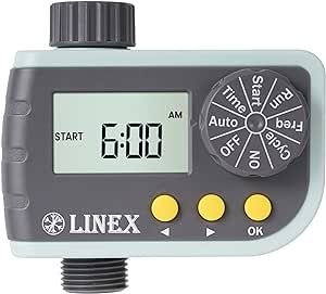LINEX Water Sprinkler Timer for Garden Hose Outdoor Lawn Yard Watering System Drip Irrigation with Automatic Digital Control Waterproof