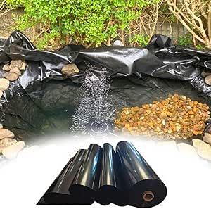Black Pre Cut Pond Liner Outdoor Pond Liner 0.12mm Heavy Duty Pond Liner for Fish Ponds, Waterfall, Water Features, Garden Fountains, Lakes, Reservoir, Bed Planter ( Size : 1x5m (3.3x16.4ft) )