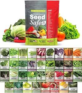 Survival Garden Heirloom Seeds, Victory Garden Seeds - 35 Varieties, 17,000+ Vegetable and Fruit Seeds for Planting Great Emergency Preparedness Items and Bugout Bag Supplies Gear by Gardeners Basics