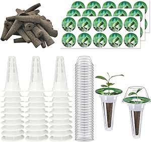 120pcs Seed Pod Kit for Aerogarden Hydroponics Garden Accessories for Starting System Grow Anything Kit with 30 Grow Sponges, 30 Grow Baskets, 30 Grow Domes,30 Pod Labels Compatible