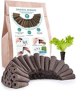VIC VSEE 80 Pack Grow Sponges, Seed Starter Pods Replacement Root Growth Sponges Kit Compatible with Aerogarden, Refill Pods for Hydroponic Indoor Garden Growing System