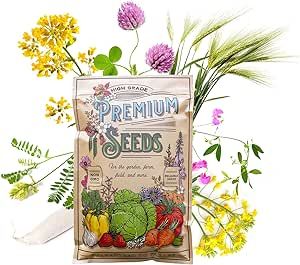 No-Till Farm and Garden Cover Crop Mix Seeds - 1 Lbs - Blend of Gardening Cover Crop Seeds: Hairy Vetch, Daikon Radish, Forage Collards, Triticale, More…