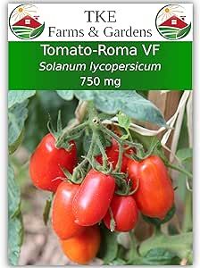 TKE Farms & Gardens, Roma VF Tomato Seeds for Planting, 750 mg Approx. 250 Seeds, Solanum lycopersicum