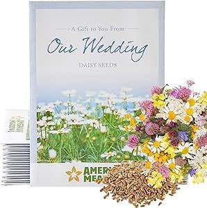 American Meadows Wildflower Seed Packets "Our Wedding Day" Party Favors (Pack of 20) - Daisy Seed Wildflower Mix, Party Favors for Wedding Guests
