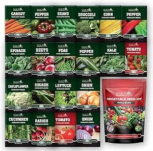 Survival Seeds for Planting Vegetables and Fruits, 4800 Survival Seed Vault and Doomsday Prepping Supplies, Gardening Seeds Variety Pack, Vegetable Seeds for Planting Home Garden
