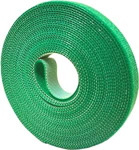 plantactic Garden Tie Green Tape, Plant Supports, Gentle On Plants (16.4ft ? 0.6 inch, 1 roll, Green)